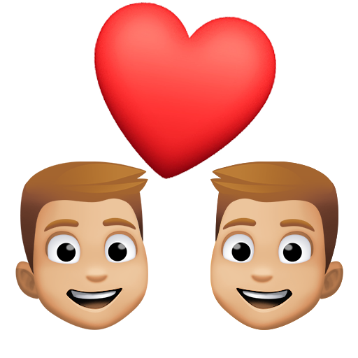 Casal Apaixonado: Homem, Homem, Pele Morena Clara para Facebook 16.0