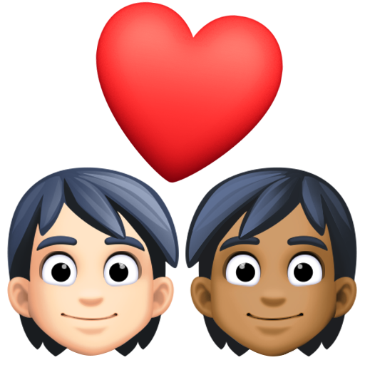 Casal Apaixonado: Pessoa, Pessoa, Pele Clara, Pele Morena Escura para Facebook 16.0