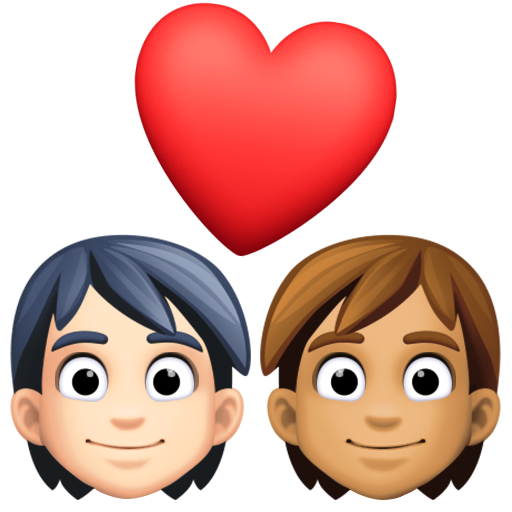 Casal Apaixonado: Pessoa, Pessoa, Pele Clara, Pele Morena para Facebook 16.0