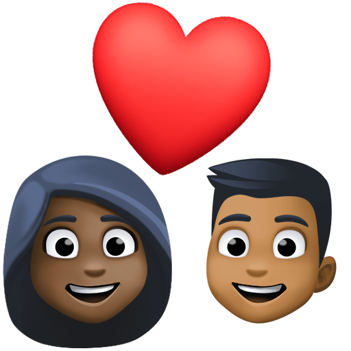Casal Apaixonado: Mulher, Homem, Pele Escura, Pele Morena Escura para Facebook 16.0