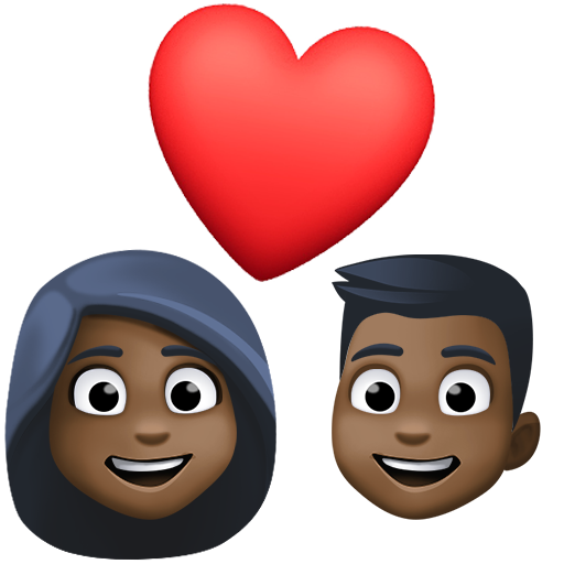 Casal Apaixonado: Mulher, Homem, Pele Escura para Facebook 16.0