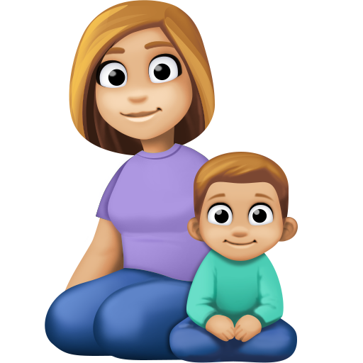 Сім'я-жінка: середньо-світлий тон шкіри, хлопчик: середньо-світлий тон шкіри для Facebook 16.0