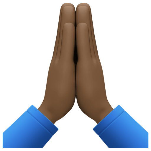 Складені руки: дуже темний тон шкіри для Facebook 16.0