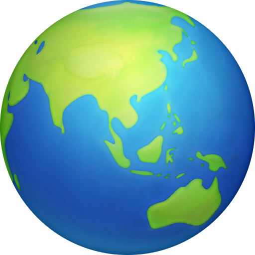 Globo Mostrando Ásia E Oceania para Facebook 16.0