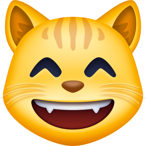 Rosto De Gato Sorrindo Com Olhos Sorridentes para Facebook 16.0