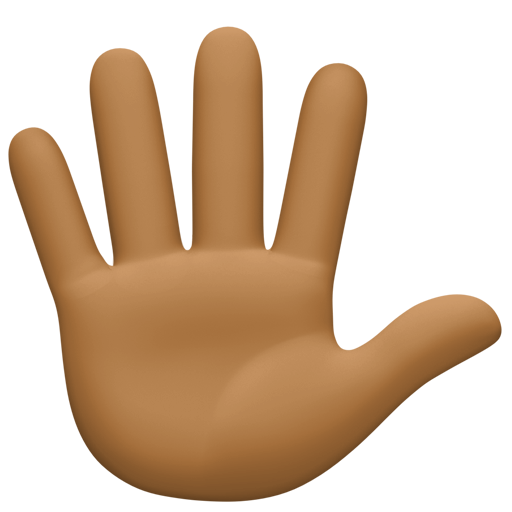 Hand with Fingers Splayed: Medium-Dark Skin Tone для Facebook 16.0