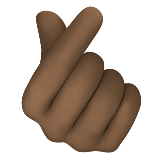 Mão Com O Dedo Indicador E O Polegar Cruzados: Pele Escura para Facebook 16.0
