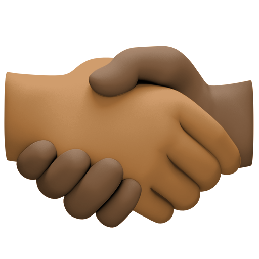 Aperto de mão: Tom de Pele Média-escura, Tom de Pele Escura para Facebook 16.0