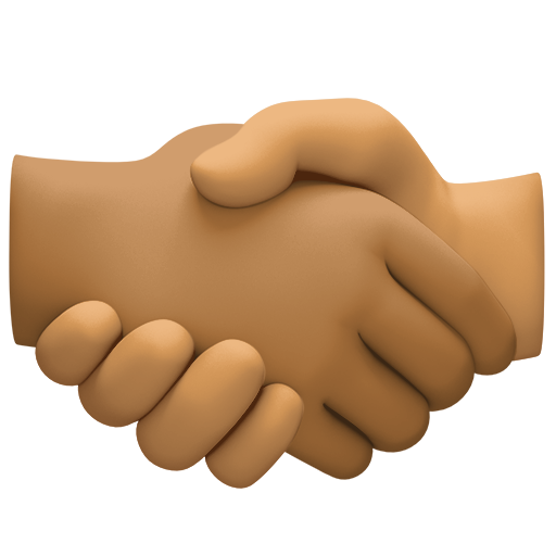 Aperto de mão: Tom de pele Medium-Dark, Tom de pele Medium para Facebook 16.0