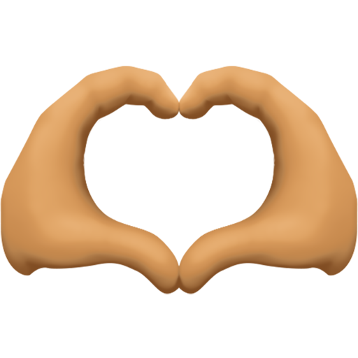 Mãos Em Coração: Pele Morena Escura para Facebook 16.0