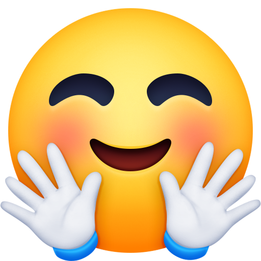 Smiling Face with Open Hands for Facebook 16.0