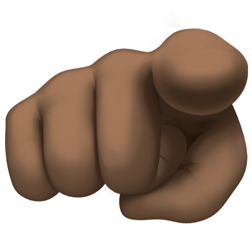 Dedo Indicador A Apontar Ao Visor: Pele Escura para Facebook 16.0