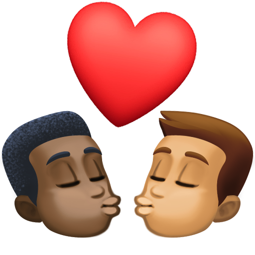 Beijo: Homem, Homem, Pele Escura, Pele Morena para Facebook 16.0