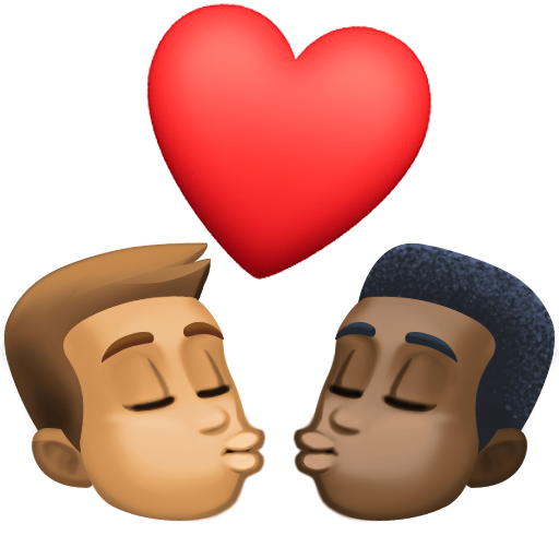 Beijo: Homem, Homem, Pele Morena, Pele Escura para Facebook 16.0