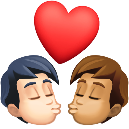 Beijo: Pessoa, Pessoa, Pele Clara, Pele Morena para Facebook 16.0