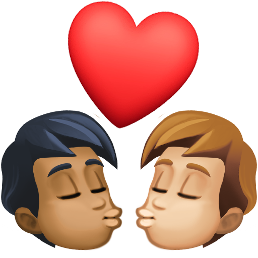 Beijo: Pessoa, Pessoa, Pele Morena Escura, Pele Morena Clara para Facebook 16.0