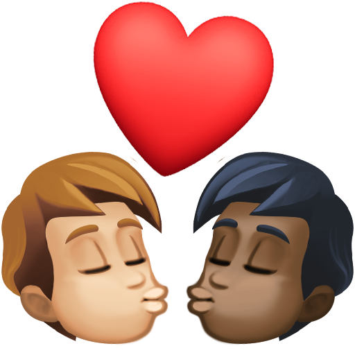 Beijo: Pessoa, Pessoa, Pele Morena Clara, Pele Escura para Facebook 16.0
