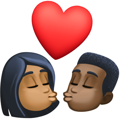 Beijo: Mulher, Homem, Pele Morena Escura, Pele Escura para Facebook 16.0