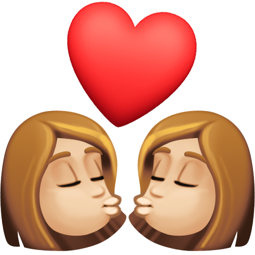 Beijo: Mulher, Mulher, Pele Morena Clara para Facebook 16.0