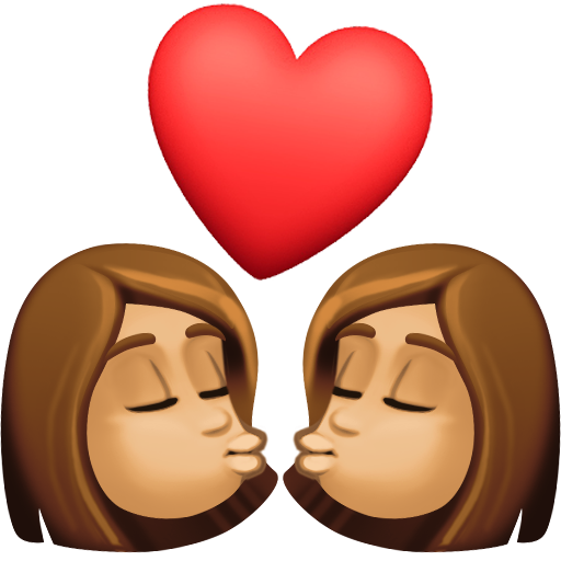 Beijo: Mulher, Mulher, Pele Morena para Facebook 16.0