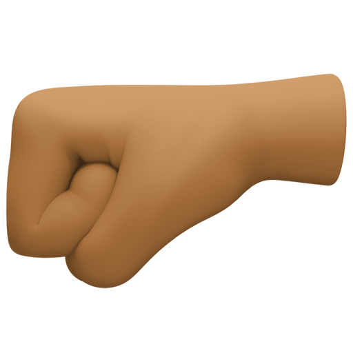 Punho Esquerdo: Pele Morena Escura para Facebook 16.0