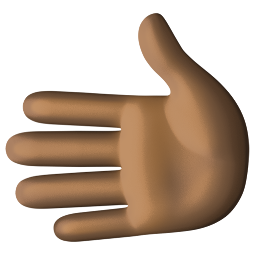 Рука ліворуч: дуже темний тон шкіри для Facebook 16.0