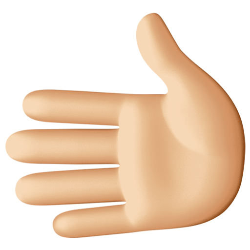 Рука вліво: світлий тон шкіри для Facebook 16.0