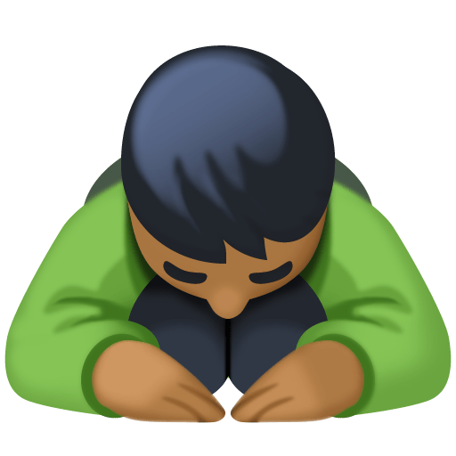 Lelaki menunduk: ton kulit sederhana gelap untuk Facebook 16.0