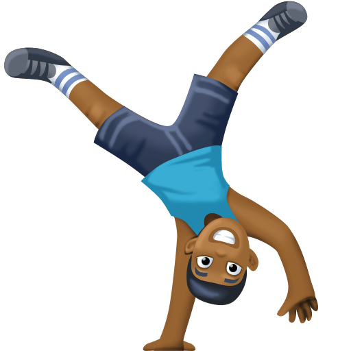 Homem Fazendo Estrela: Pele Morena Escura para Facebook 16.0