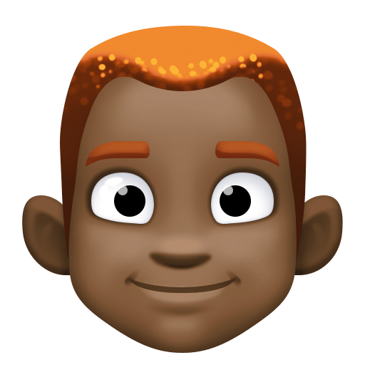 Homem: Pele Escura, Cabelo Vermelho para Facebook 16.0