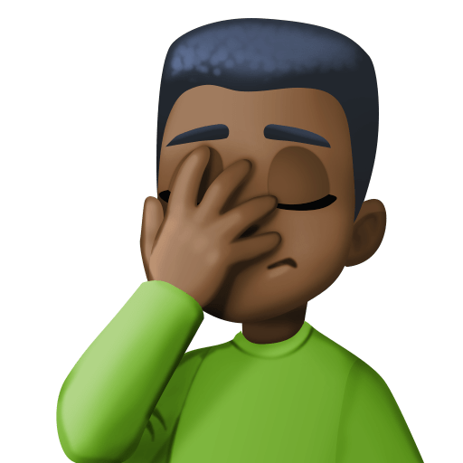 Homem Decepcionado: Pele Escura para Facebook 16.0