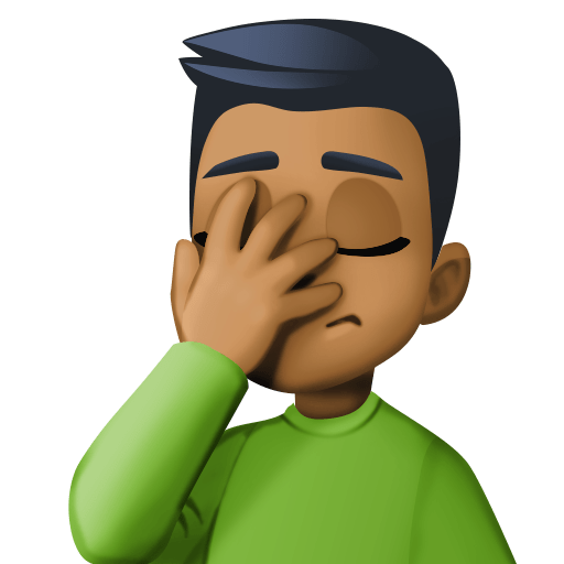 Homem Decepcionado: Pele Morena Escura para Facebook 16.0