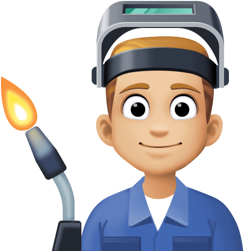 Чоловік-робітник: світлий тон шкіри для Facebook 16.0