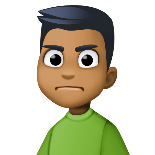 Homem Franzindo A Sobrancelha: Pele Morena Escura para Facebook 16.0