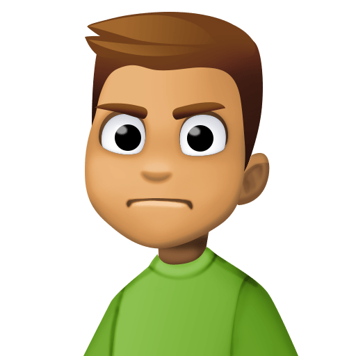 Homem Franzindo A Sobrancelha: Pele Morena para Facebook 16.0