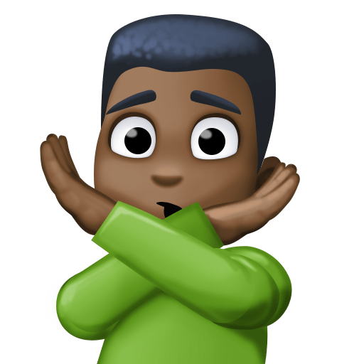 Homem Fazendo Gesto De “Não”: Pele Escura para Facebook 16.0