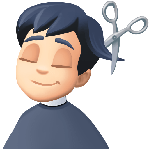 Homem Cortando O Cabelo: Pele Clara para Facebook 16.0