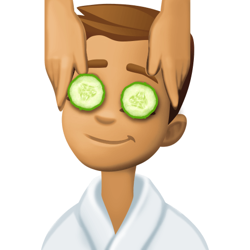 Homem Recebendo Massagem Facial: Pele Morena para Facebook 16.0