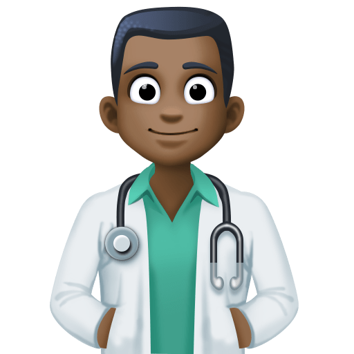 Homem Profissional Da Saúde: Pele Escura para Facebook 16.0