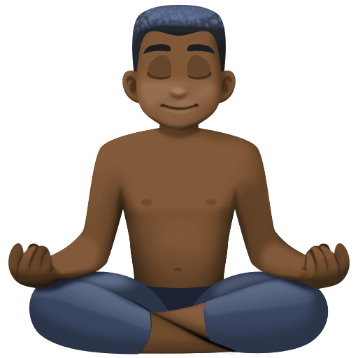 Homem Na Posição De Lótus: Pele Escura para Facebook 16.0