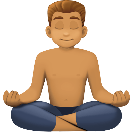 Homem Na Posição De Lótus: Pele Morena para Facebook 16.0