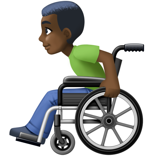 Homem Em Cadeira De Rodas Manual: Pele Escura para Facebook 16.0