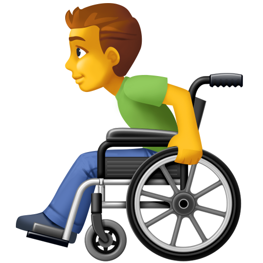 Чоловік в ручному кріслі-візку для Facebook 16.0