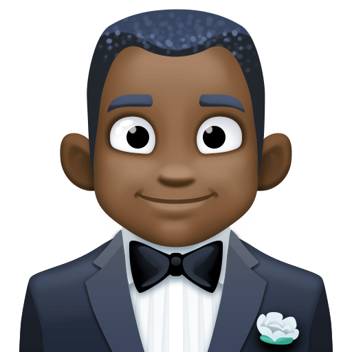 Мужчина в смокинге: очень темный тон кожи для Facebook 16.0