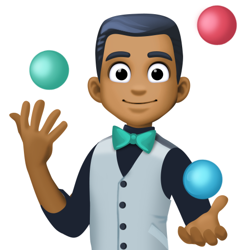 Homem Malabarista: Pele Morena Escura para Facebook 16.0