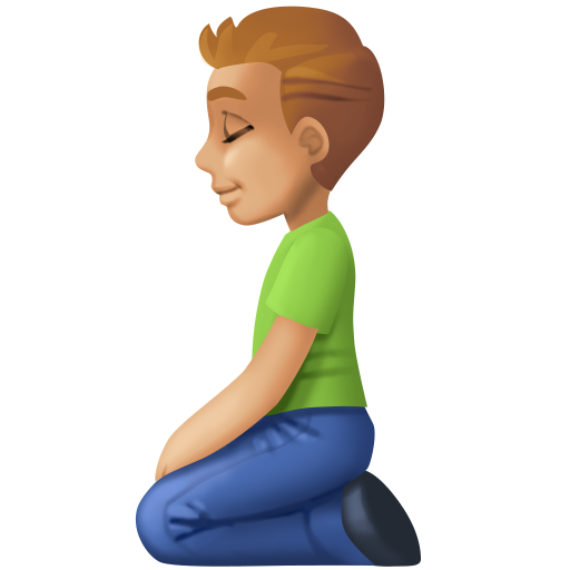 Homem Ajoelhando: Pele Morena Clara para Facebook 16.0