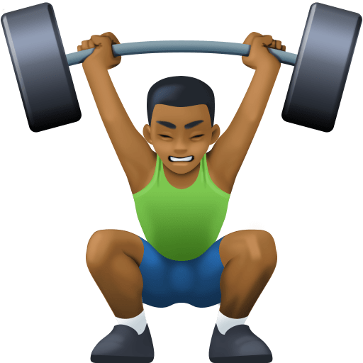 Homem Levantando Peso: Pele Morena Escura para Facebook 16.0