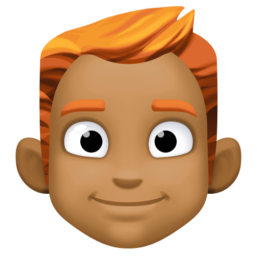 Homem: Pele Morena Escura, Cabelo Vermelho para Facebook 16.0