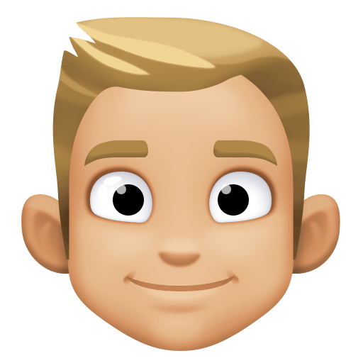 Man: Medium-Light Skin Tone, Blond Hair para Facebook 16.0