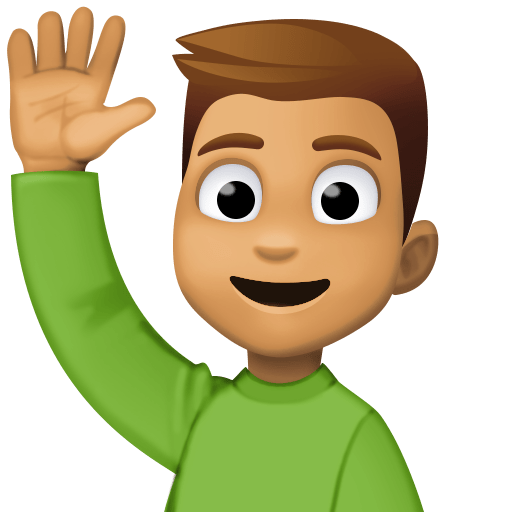 Homem Levantando A Mão: Pele Morena para Facebook 16.0